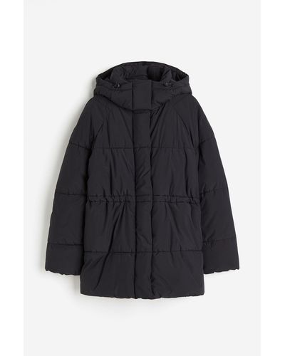 H&M Puffer Jacket mit Kapuze - Blau