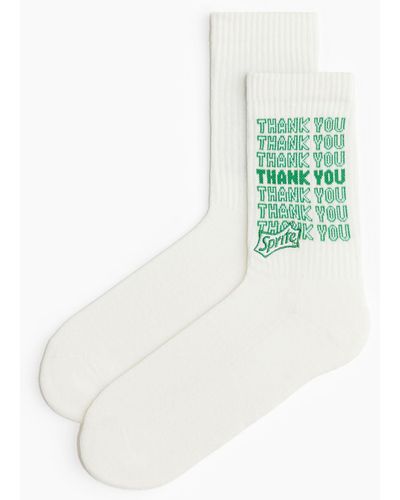 H&M Socken mit Motiv - Weiß
