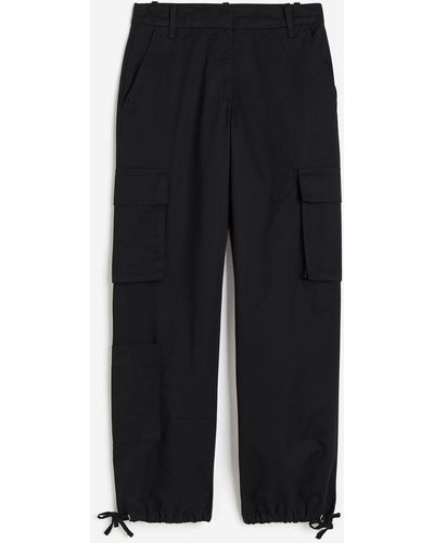 H&M Pantalon cargo en twill - Noir