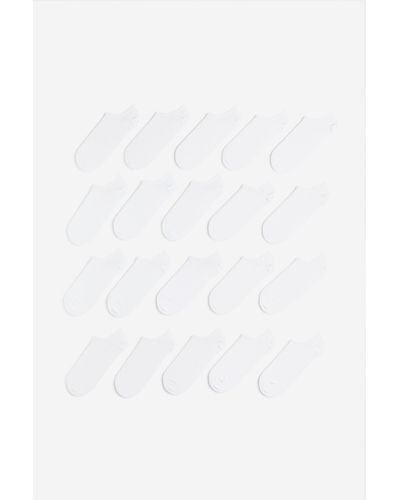 H&M Lot de 20 paires de socquettes - Blanc