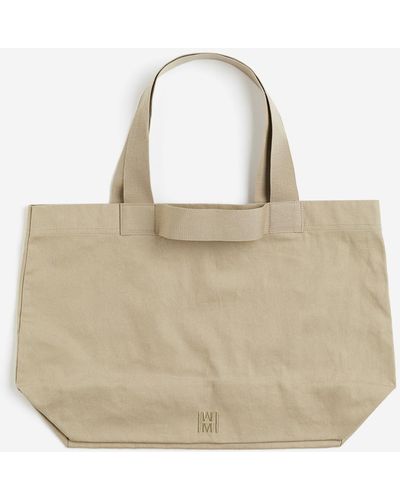 H&M Sac shopping en toile - Neutre