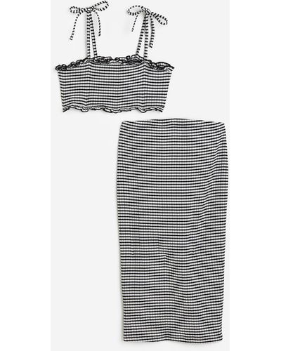 H&M MAMA Ensemble 2 pièces avec top et jupe - Gris