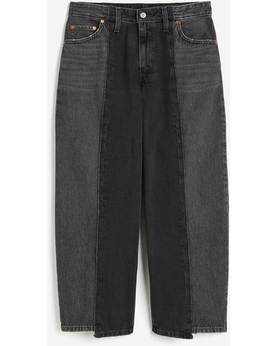 H&M Baggy Dad Recrafted Jeans - Schwarz