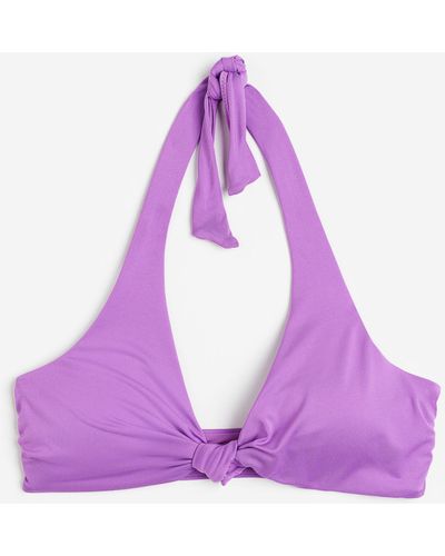 H&M Haut de maillot paddé - Violet