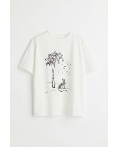 H&M Katoenen T-shirt - Wit