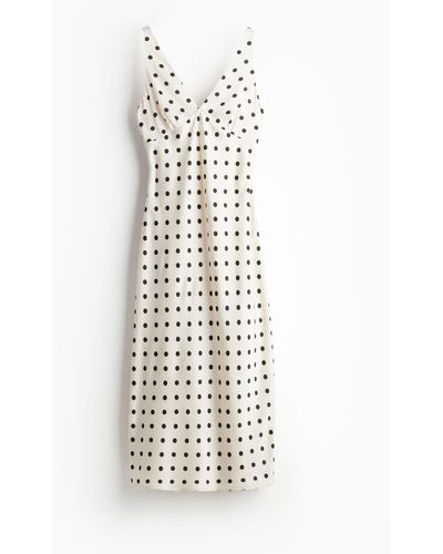 H&M Kleid mit seitlicher Knopfleiste - Weiß