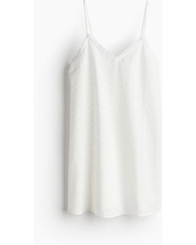 H&M Nuisette en broderie anglaise - Blanc