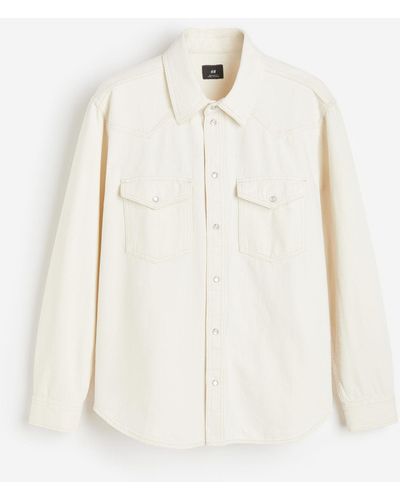 H&M Denim Overhemd - Wit