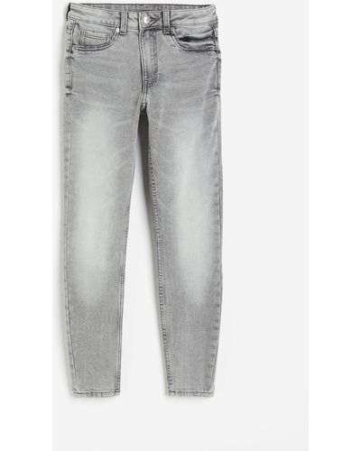 H&M Skinny High Jeans - Grau