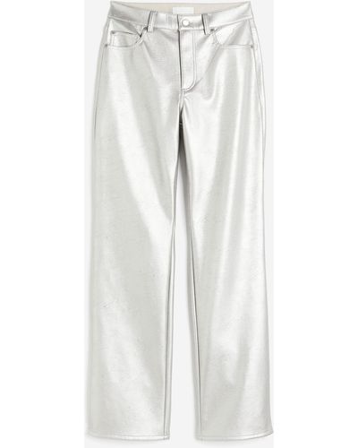 H&M Pantalon enduit - Blanc
