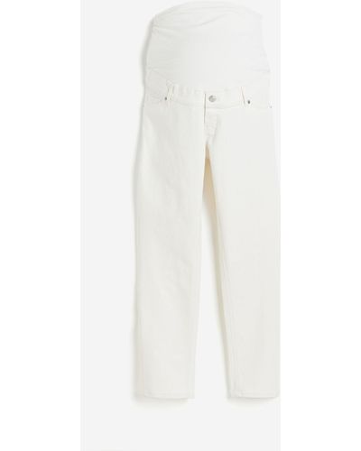 H&M MAMA Slim Ankle Jeans - Weiß