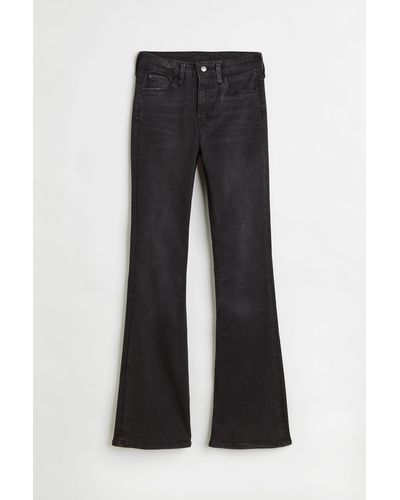 H&M Flared Ultra High Jeans - Zwart