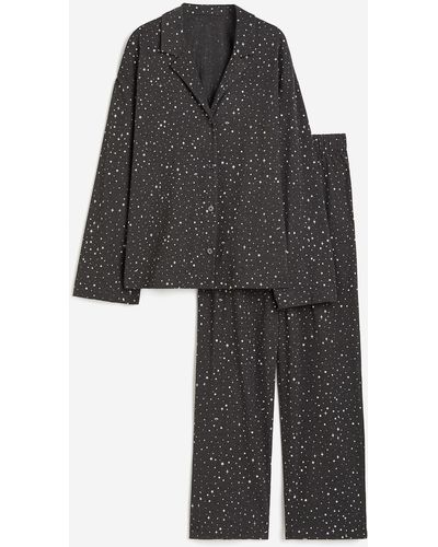 H&M Pyjama Met Dessin - Zwart