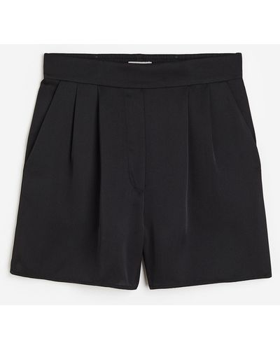 H&M Satijnen Pull-on Short - Zwart