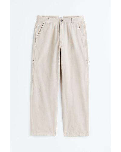 H&M Workerhose Relaxed Fit - Natur