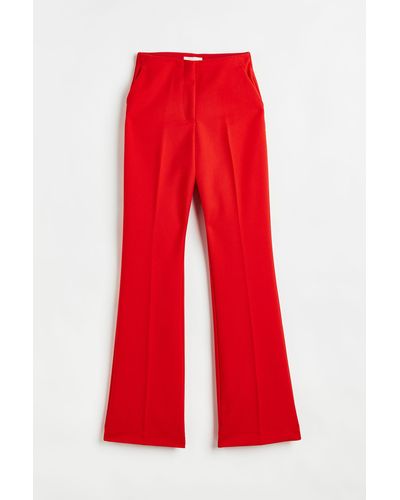 H&M Flared Broek - Rood