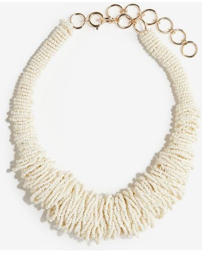 H&M Halskette mit Glasperlen - Weiß