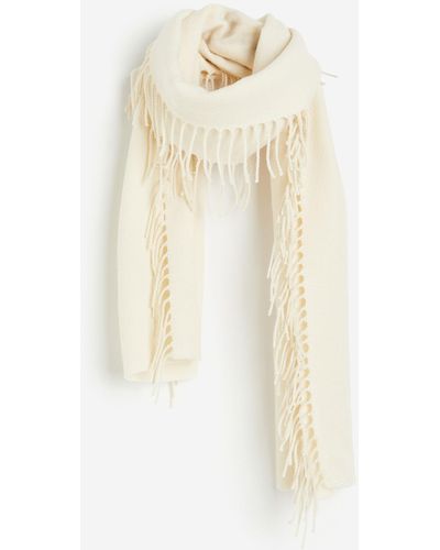 H&M Schal mit Fransen - Weiß