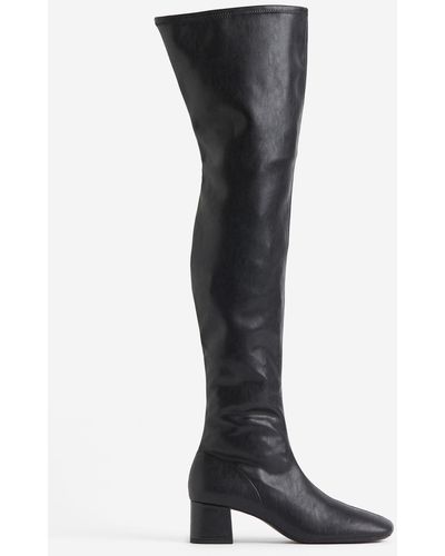 H&M Overknee-Stiefel - Schwarz