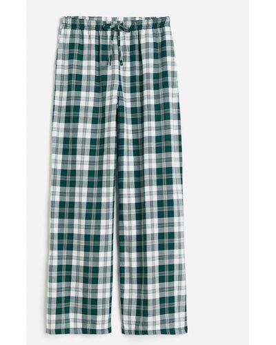 H&M Pyjamahose aus Twill - Grün