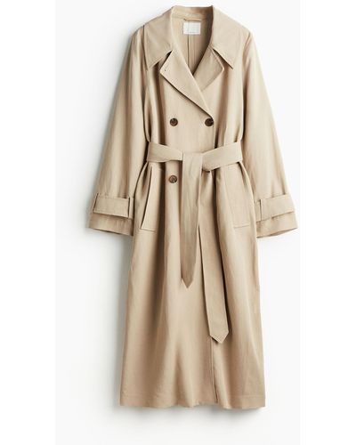 H&M Trench-coat en lin mélangé - Neutre