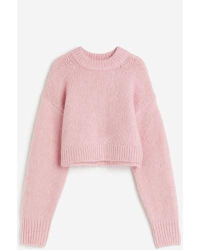 H&M Kurzer Pullover - Pink