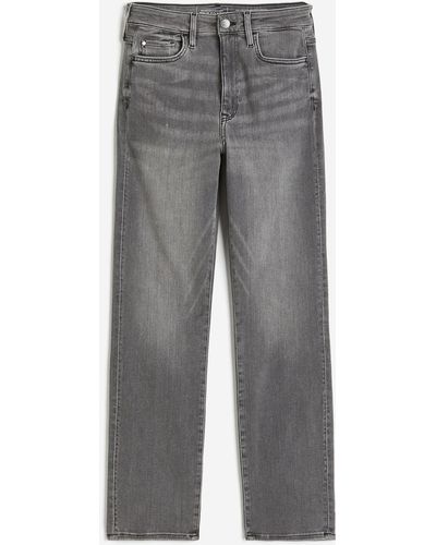 H&M True To You Slim High Jeans - Grijs