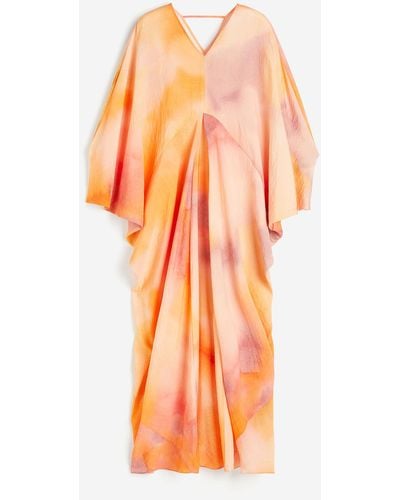 H&M Robe caftan à motif - Orange
