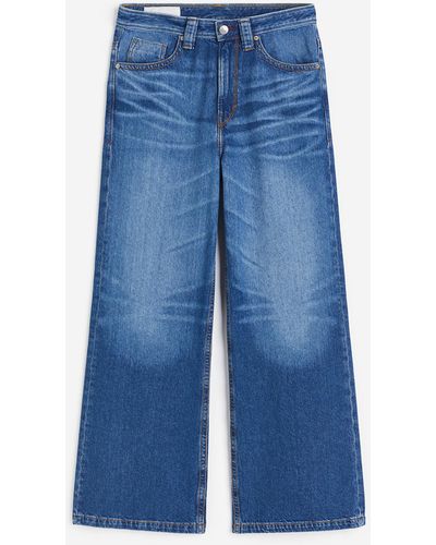 H&M Bootcut Loose Jeans - Blau
