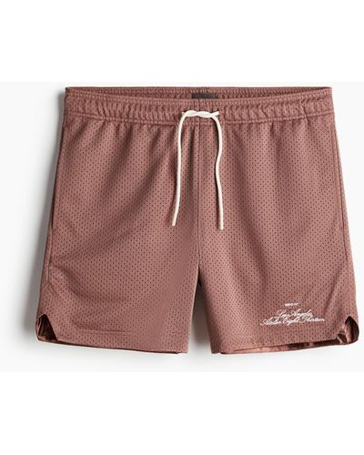 H&M Mesh-Shorts in Regular Fit - Pink