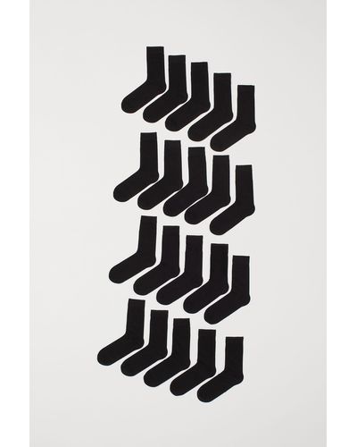 H&M Set Van 20 Sokken - Zwart