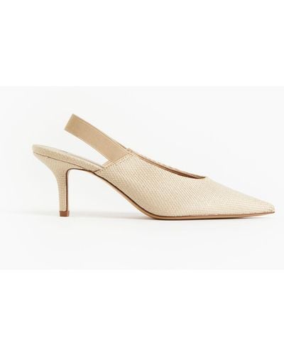 H&M Spitze Slingpumps - Weiß