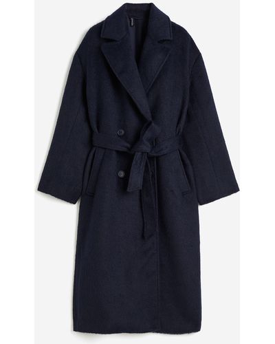 H&M Zweireihiger Mantel - Blau