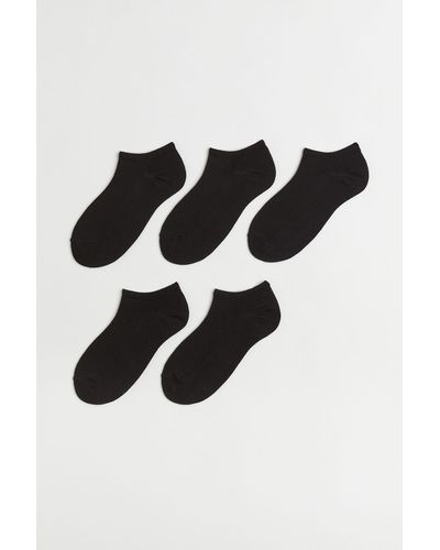 H&M Lot de 5 paires de socquettes - Noir