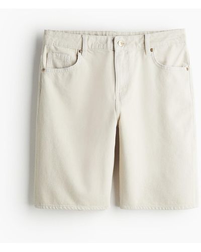 H&M Low Denim Shorts - Weiß