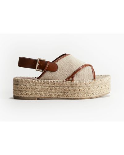 H&M Espadrilles mit Plateau - Natur