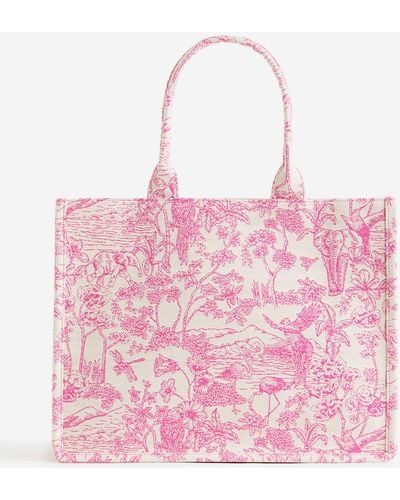 H&M Handtasche mit Jacquardmuster - Pink