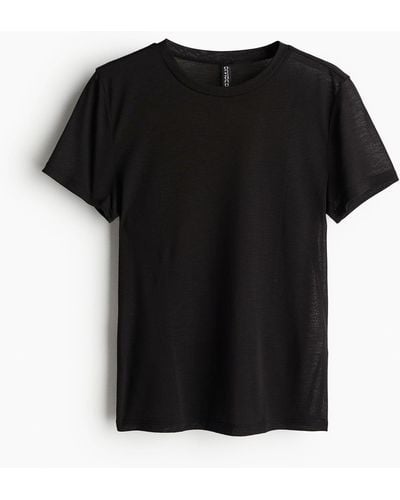 H&M Figurbetontes T-Shirt - Schwarz