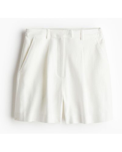 H&M Short Van Linnenmix - Wit