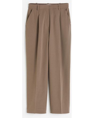 H&M Elegante Hose mit hohem Bund - Braun