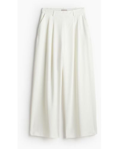 H&M Weite elegante Hose - Weiß