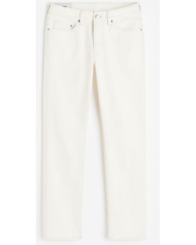 H&M Straight Regular Jeans - Weiß