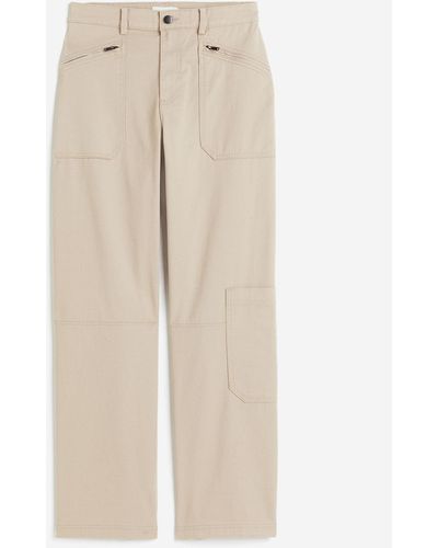 H&M Pantalon cargo en twill - Neutre