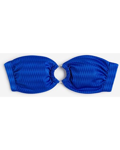 H&M Haut de maillot bandeau paddé - Bleu