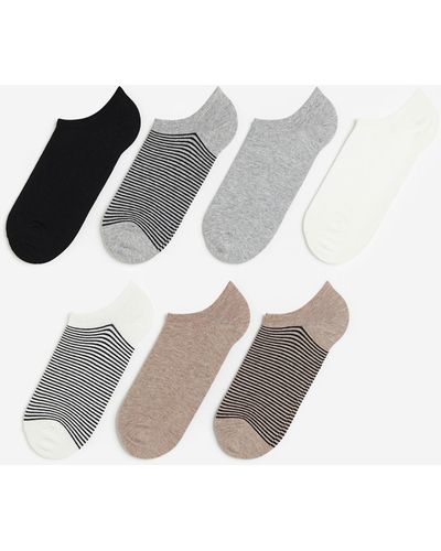 H&M Lot de 7 paires de chaussettes invisibles - Multicolore