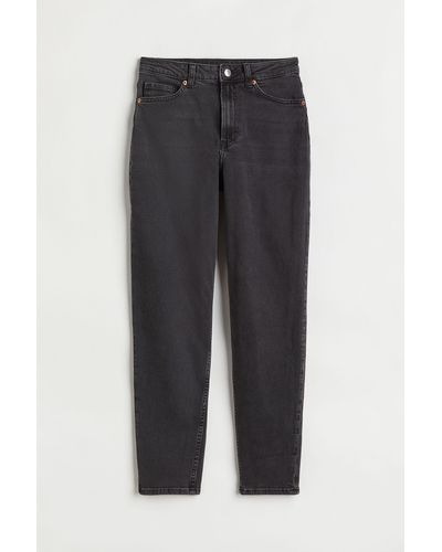 H&M Mom Loose-fit High Ankle Jeans - Grau