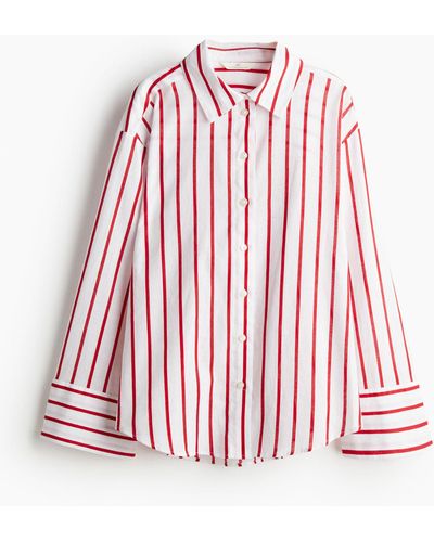 H&M Bluse aus Leinenmix - Rot