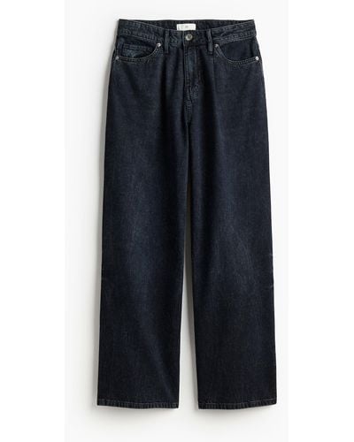 H&M Pantalon large en denim - Bleu
