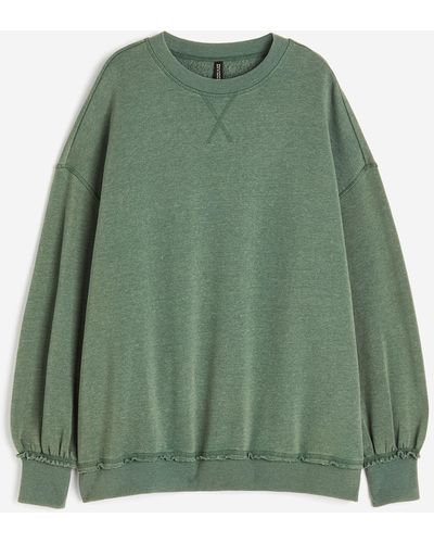 H&M Oversized Sweatshirt - Grün