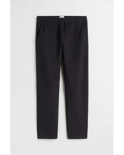H&M Pantalon en twill Relaxed Fit - Noir